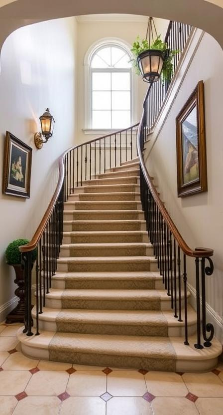 Curved Stairs for Welcoming Guests Curved Stairs for Welcoming Guests