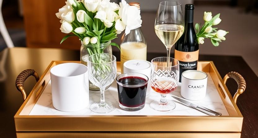 A Chic Tray That Adds Style to a Host Party Host's Night