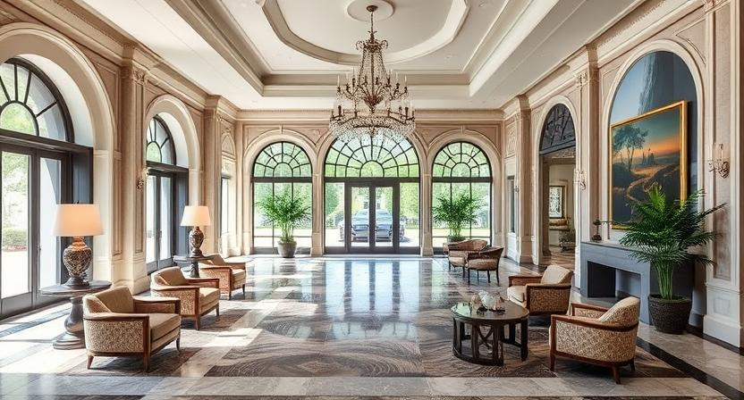 A Stunning Lobby Inspired by the Masters A Stunning Lobby Inspired by the Masters