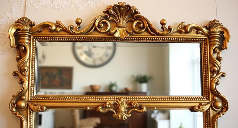 Antique Gilded Mirror Antique Gilded Mirror