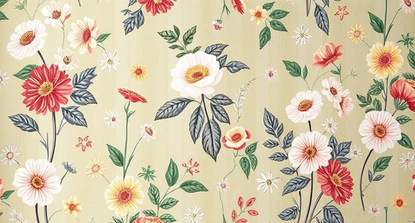 Botanical Hand-Painted Wallpaper Botanical Hand-Painted Wallpaper