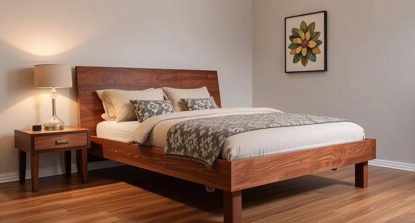 Custom Walnut Bed Custom Walnut Bed