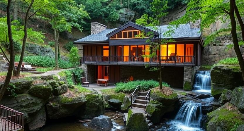 Emerging from the Fallingwater, Pennsylvania Emerging from the Fallingwater, Pennsylvania