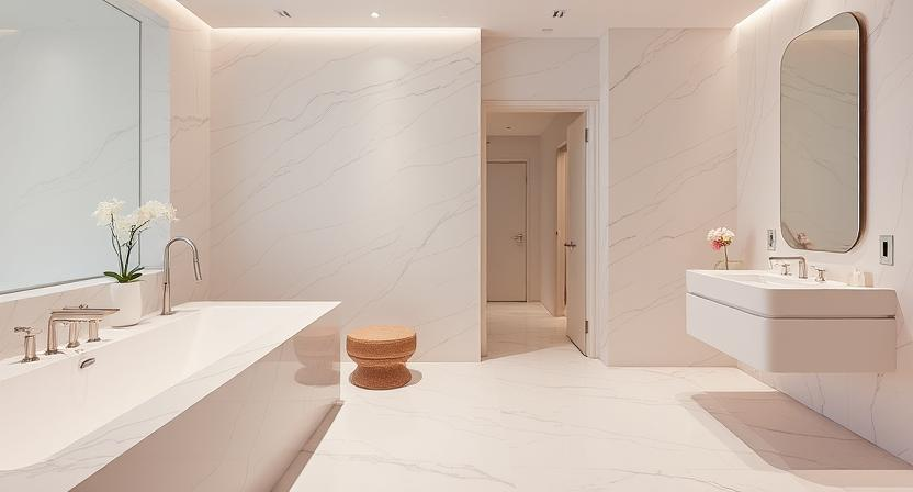 Kim Kardashian's Minimalist Spa Bathroom Kim Kardashian's Minimalist Spa Bathroom