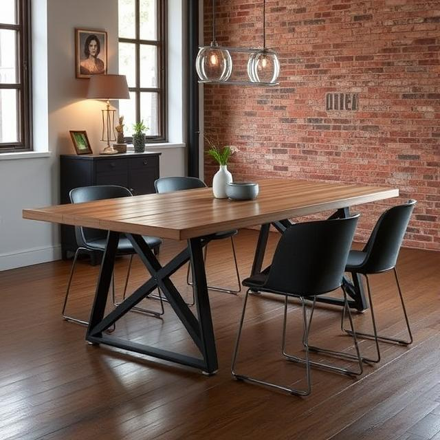 Theo Industrial Dining Table Theo Industrial Dining Table