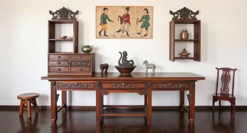 Antique Wooden Furniture with Cultural Significance
