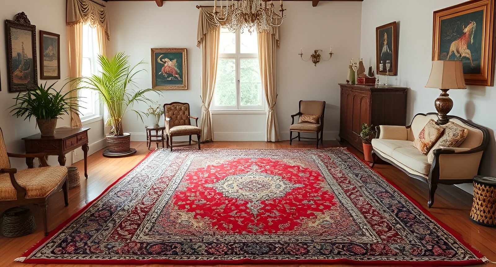Persian rugs and shag carpets